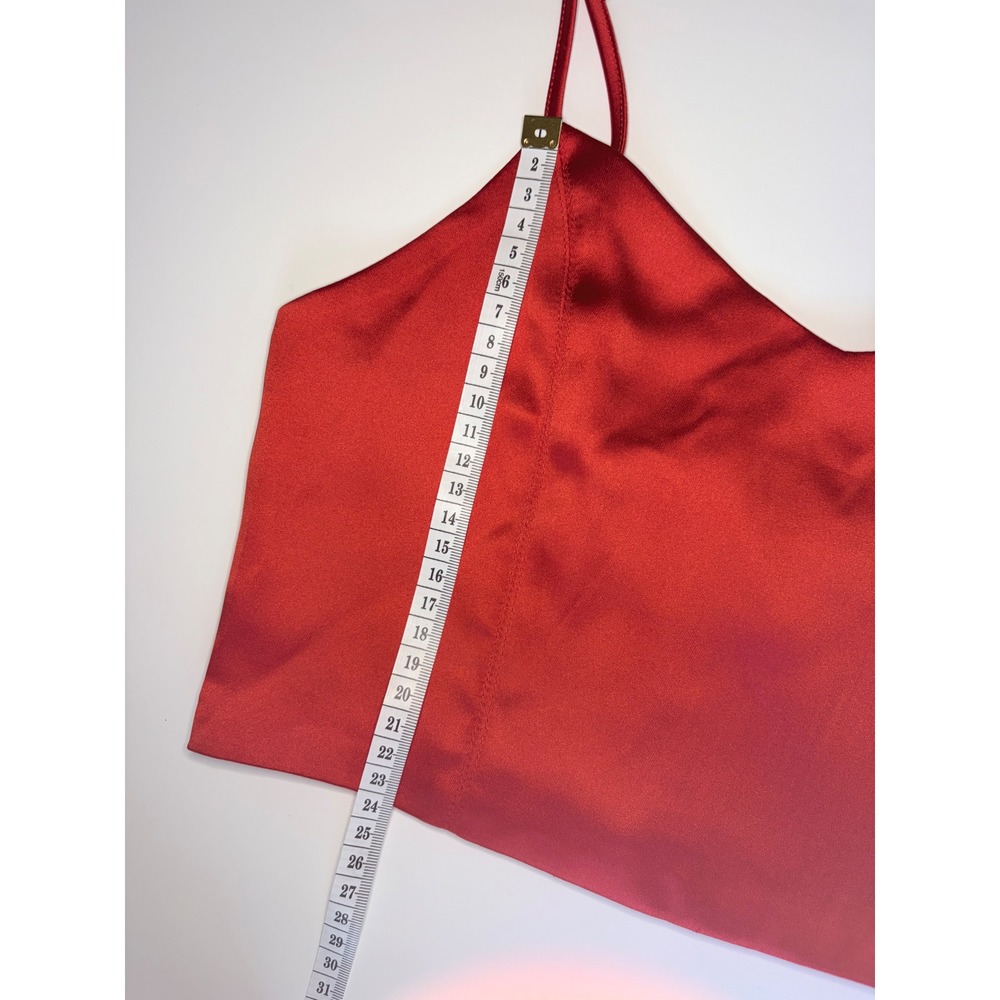 House of Harlow 1960 Red Satin Crop Cami Top Size M NWT - Picture 9 of 10